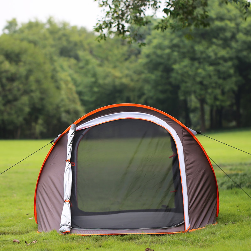 EchoSmile Gray and White 2-Person Pop-Up Camping Tent