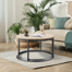 Petite table d'appoint avec plateau en bois d'ingénierie