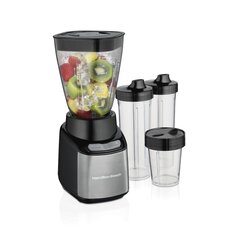 Hamilton Beach With a 2.0 peak horsepower motor, rubber-mounted components,  optimal motor airflow, and a removable shield, the Hamilton Beach  Professional Quiet Blender powers through tough ingredients quietly. in the  Blenders department
