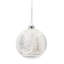Glass Ball With Tree Pattern Ornament Set of 6 4"Dia. Frost