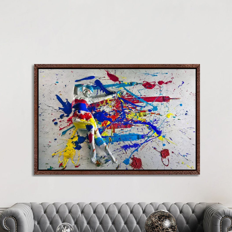 Caroline Madison III by Ben Heine - Print on Canvas, 152.5 cm H x 101.5 cm W, Classic Brown Wood Framed