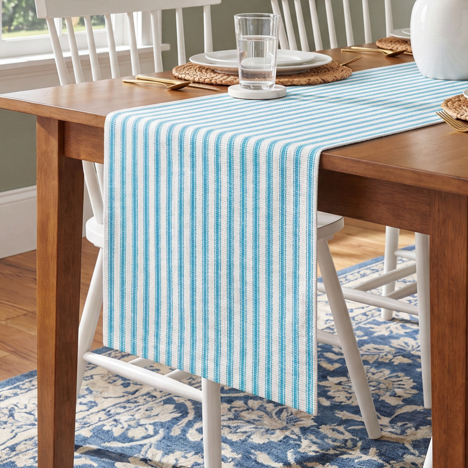 Omaha 72" Table Runner, Turquoise