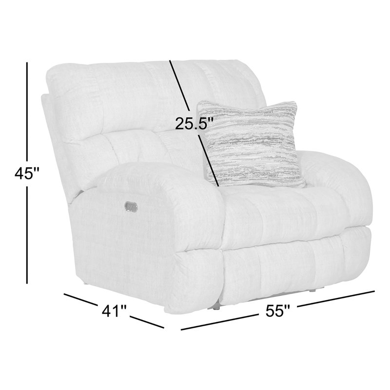 Annaliisa Upholstered Recliner, Gray 100% Polyester, Manual