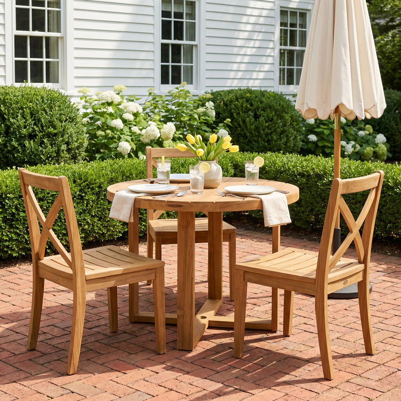 Amira Mayaguana Round Teak Dining Table