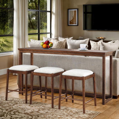 Oberlander 4-Piece Sofa Table With Stools Set