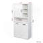 Armoire à linge autoportante polyvalente avec plusieurs options de rangement