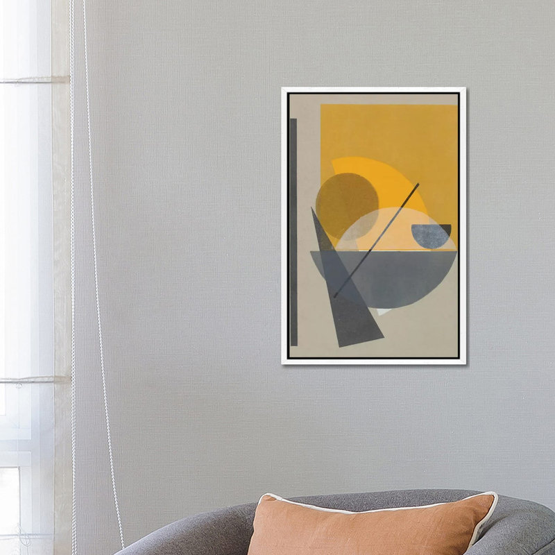 Homage to Bauhaus II 1 Piece Wall Art on Canvas, 66.04 cm H x 45.72 cm W, White Framed