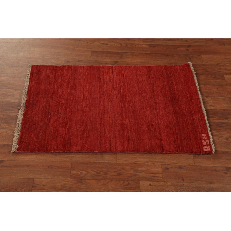 Modern Wool Gabbeh Oriental Accent Rug 2x3