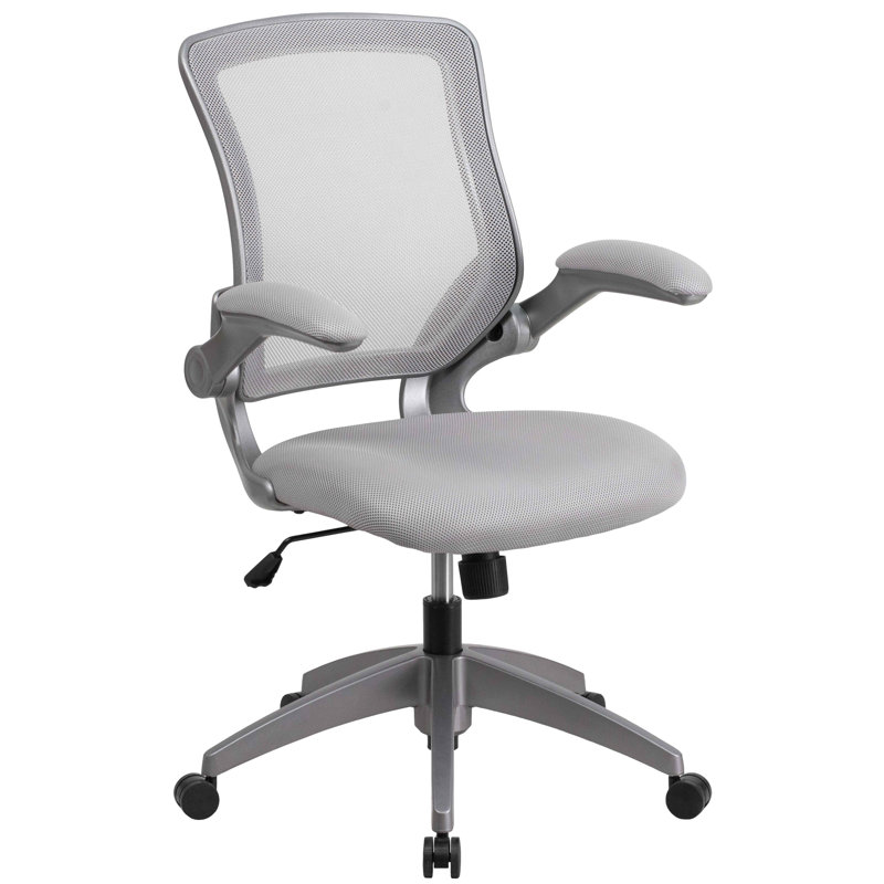 Chaise de bureau ergonomique en filet Bonavant, Gris