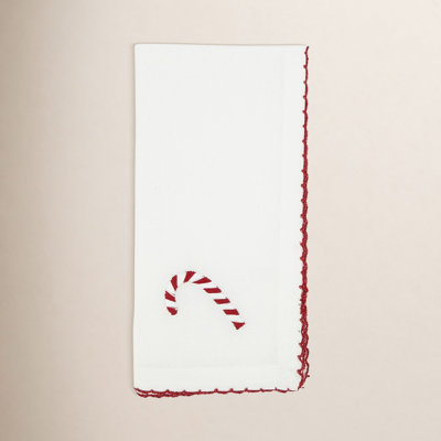 Altair Winter Wonderland Whip Stitch Candy Cane Napkin (Set Of 4)