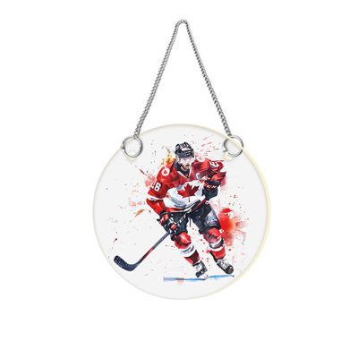 Décoration de fenêtre hockey
