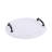 Round Distressed White Wood Lazy Susan Turntable Organizer Serving Tray With Metal Handles