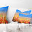 Coussin lombaire en fleurs abstraites de terrain