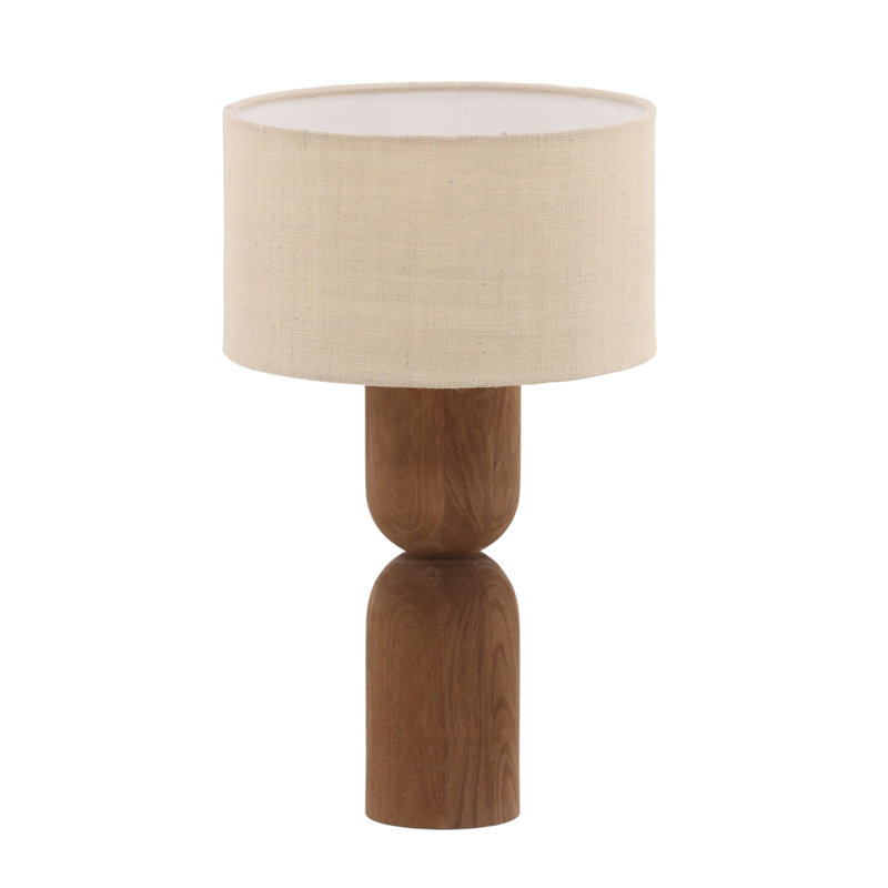 Lampe de table en bois massif Anwen