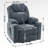 Up To 350 LBS Chenille Power Lift Recliner Chair, Heavy Duty Motion Mechanism With 8-Point Vibration Massage And Lumbar Heating, USB And Type-C Ports, Stainless Steel Cup Holders, Blue