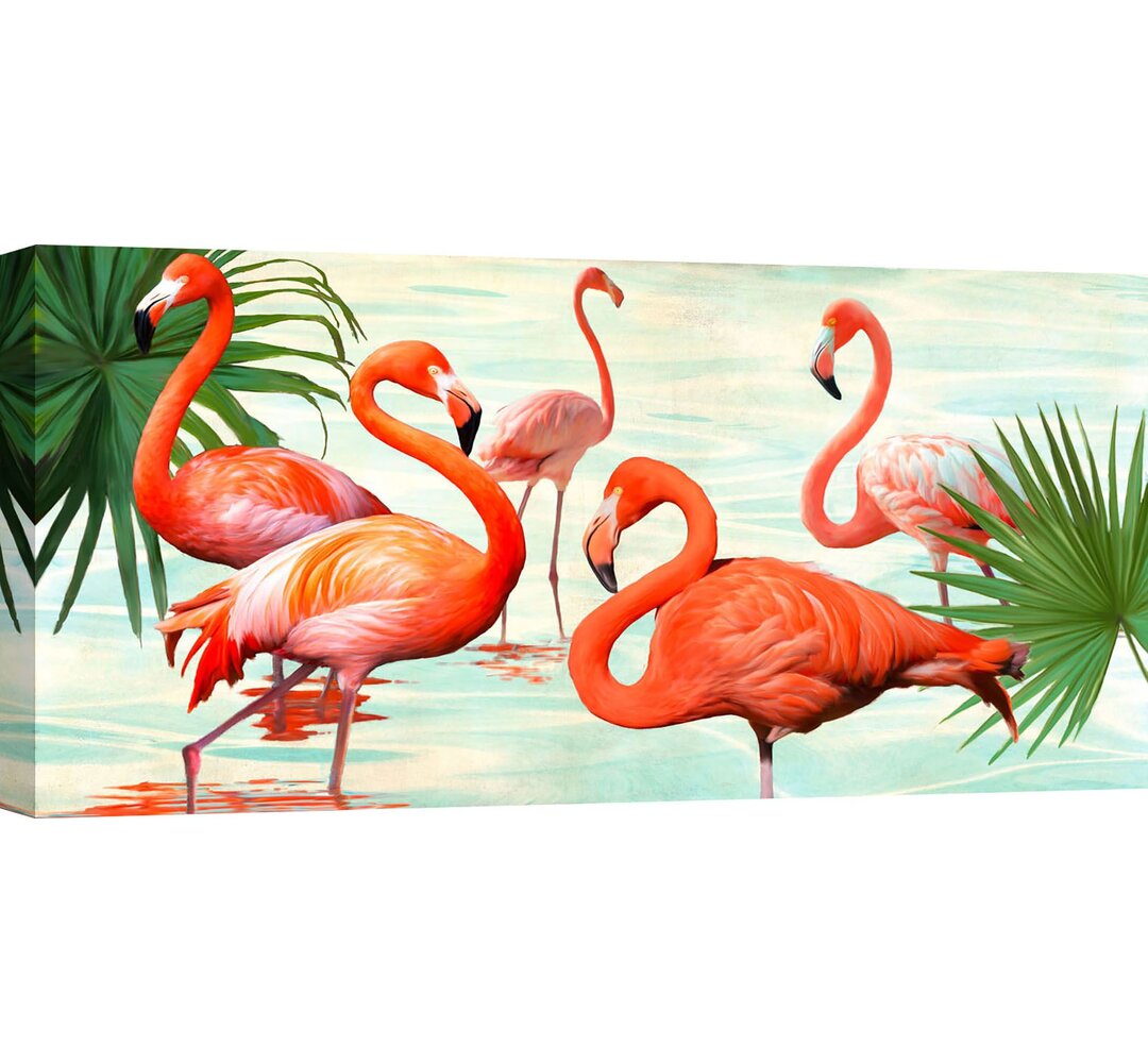 Leinwandbild Flamingos von Teo Rizzardi