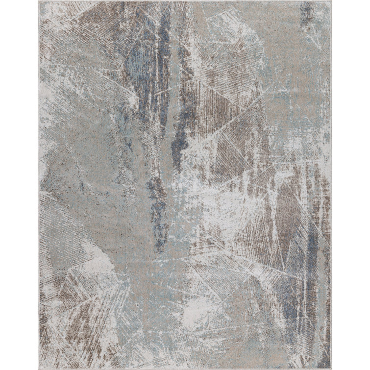 Machine Washable Cooper Beige/Blue Rug