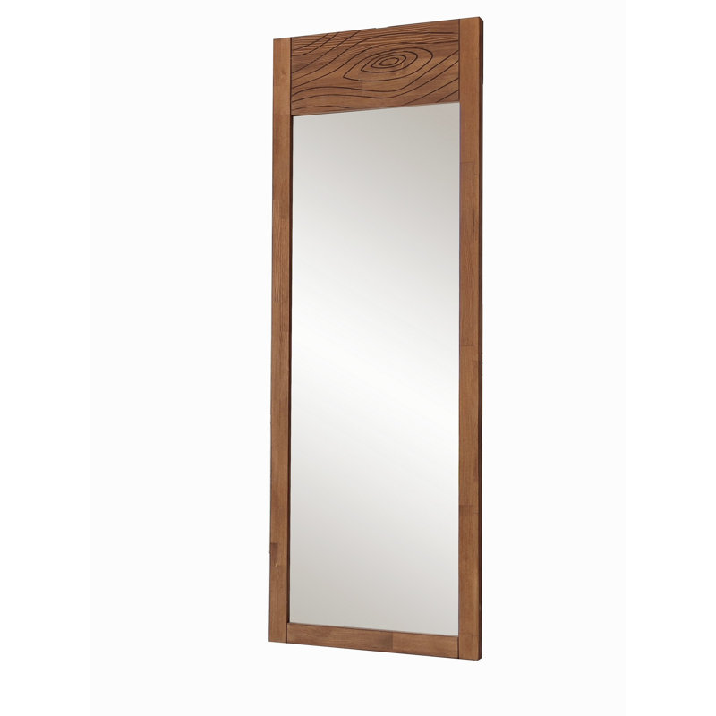 Elegant Cheval Mirror, 100% Pine Wood, 21.7 x 61.0 x 0.8 inches | Eco-Friendly Flotal-E Mirror in Rich Chestnut Color | Traditional Rustic Design, Perfect for Dressing Rooms & Bedrooms, Sturdy and Stylish