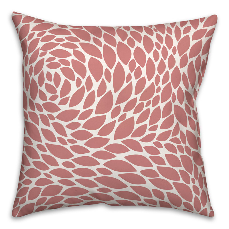 Tear Drop 10 Outdoor Throw Pillow, 16" x 16", Pink
