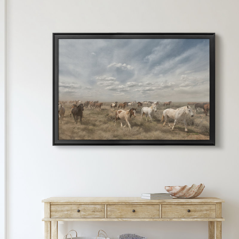 " Big Sky ", Black, 18.5" H x 24.5" W x 1.5" D