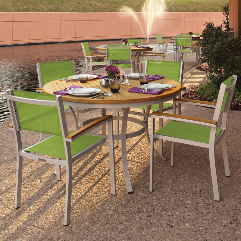 Travira Outdoor 5 - Piece Dining Set, Go Green, Natural