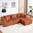 Versatile Boneless 100" W Cloud Sectional Sofa with Cup Holders - No Assembly Required, Perfect for Any Space-369156605
