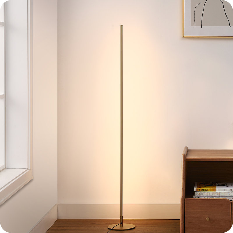 Lampe de plancher de coin à DEL 57,5 po Allana, Doré, Non réglable, Non