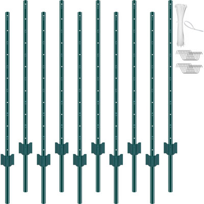 Paquet de 4 poteaux de clôture en métal de 4 pi