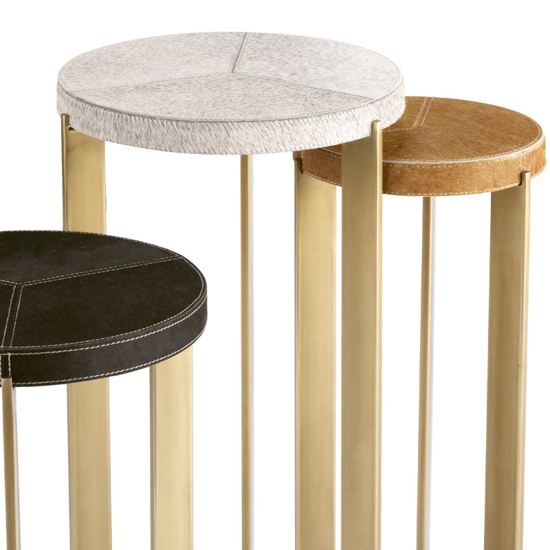 Andres Nesting End Table, Brass