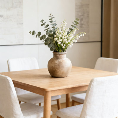 Vase en céramique fabriqué à la main pour la maison, le style campagnard rustique et le vase décoratif de style bohème pour table, tablette, manteau de cheminée, salon et salle de bain