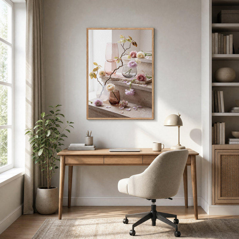 Art mural en toile Pastel Ranunculus, H 24 po x l 18 po