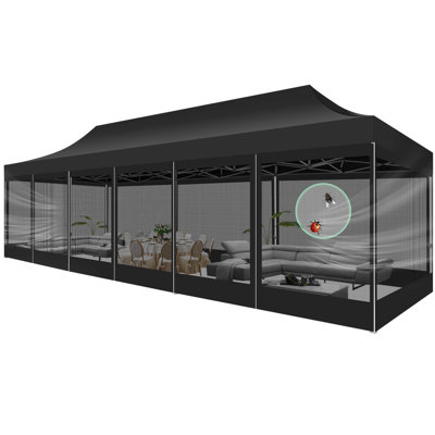 Auvent 10 po x 30 po avec parois latérales et installation facile