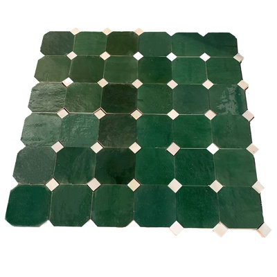 Carreau de mosaïque murale 12 po x 12 po Bouchon Zellige