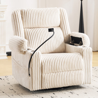  Power Recliner Chair With Massage And Heat,swivel Rocker Recliner Chair For Adults With Arm Storage,phone Stand