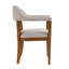 Chaises de salle à manger rembourrées avec pieds en bois d'hévéa Bennett-611729278