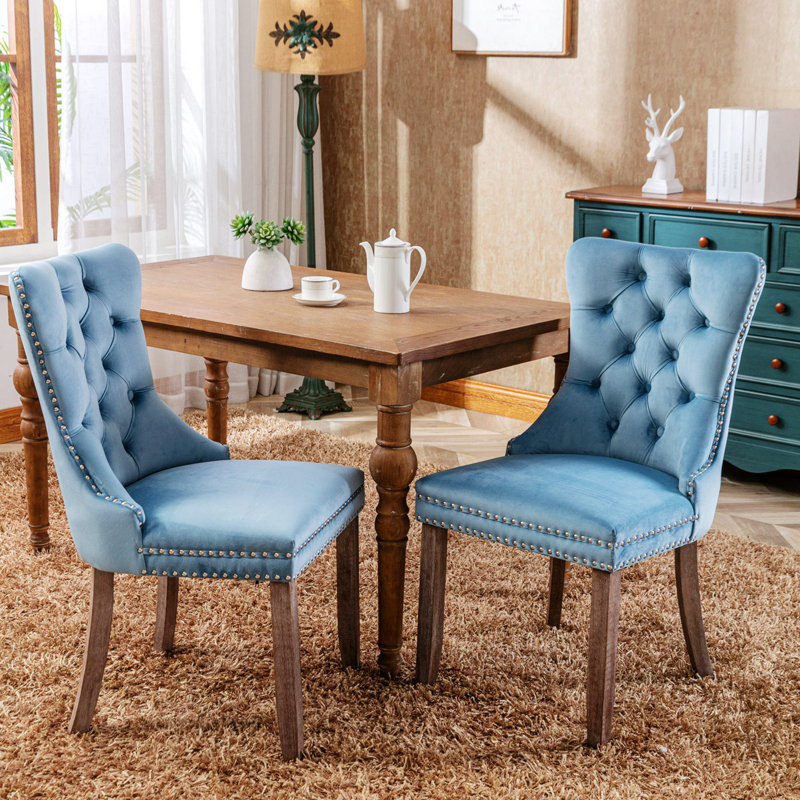 Chaise parsons Fioretto, Brun, Bleu clair