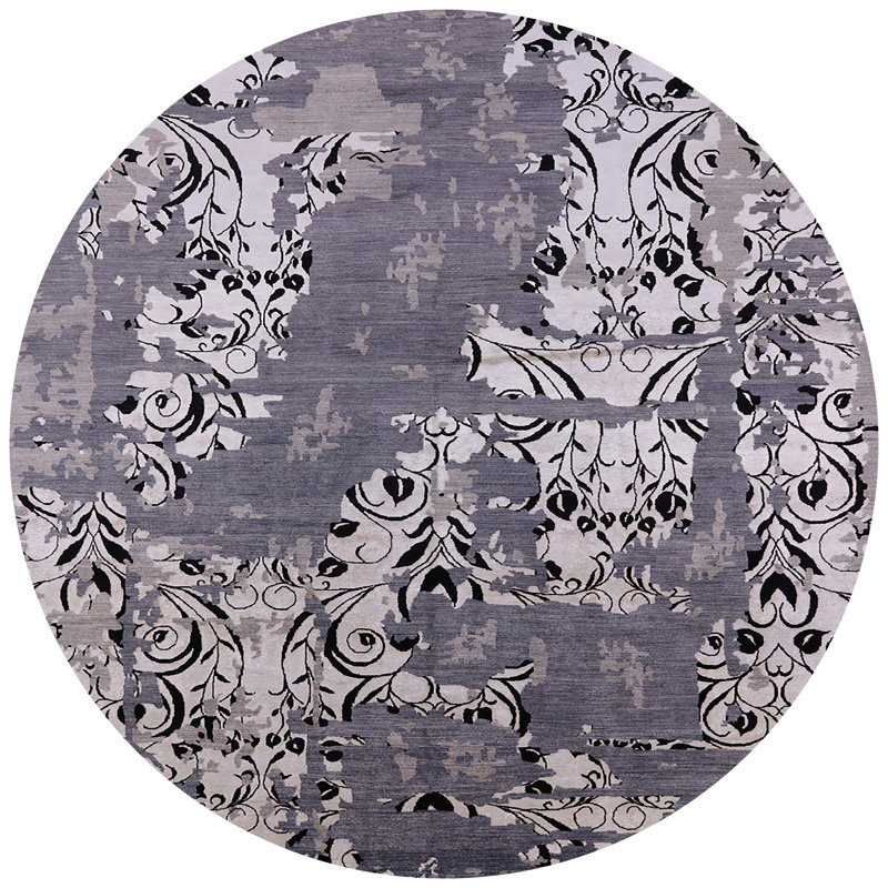 Tapis gris, Rond 7 pi