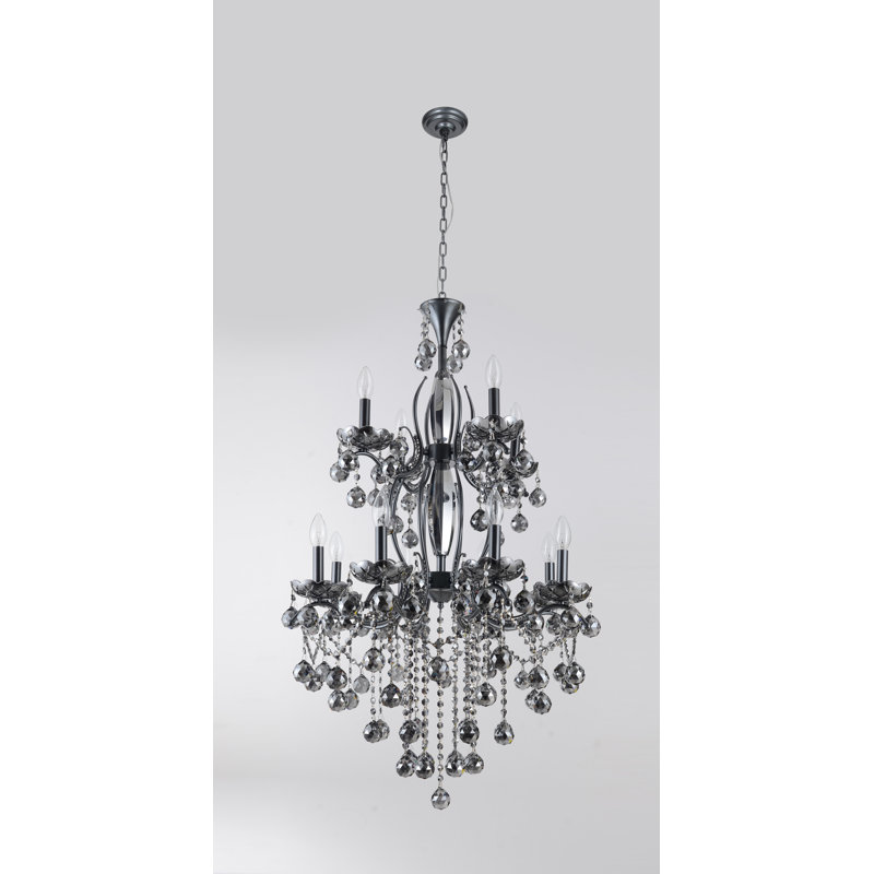 Lustre empire de style bougie à 12 lumières Karine