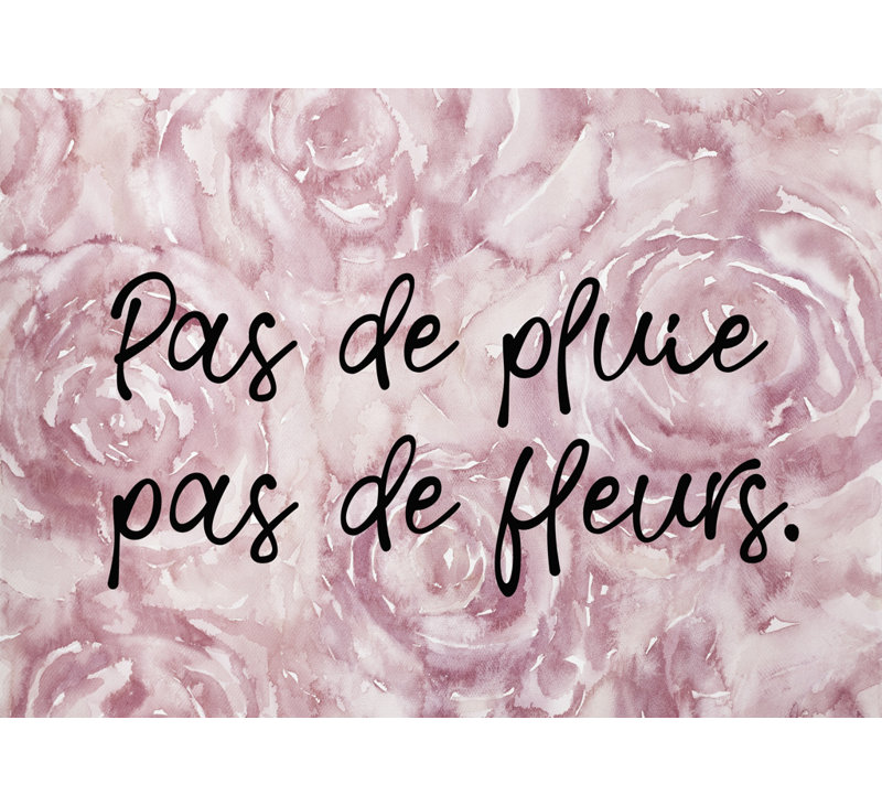 Pas de pluie pas de fleurs - Romantic Pink Canvas Decor