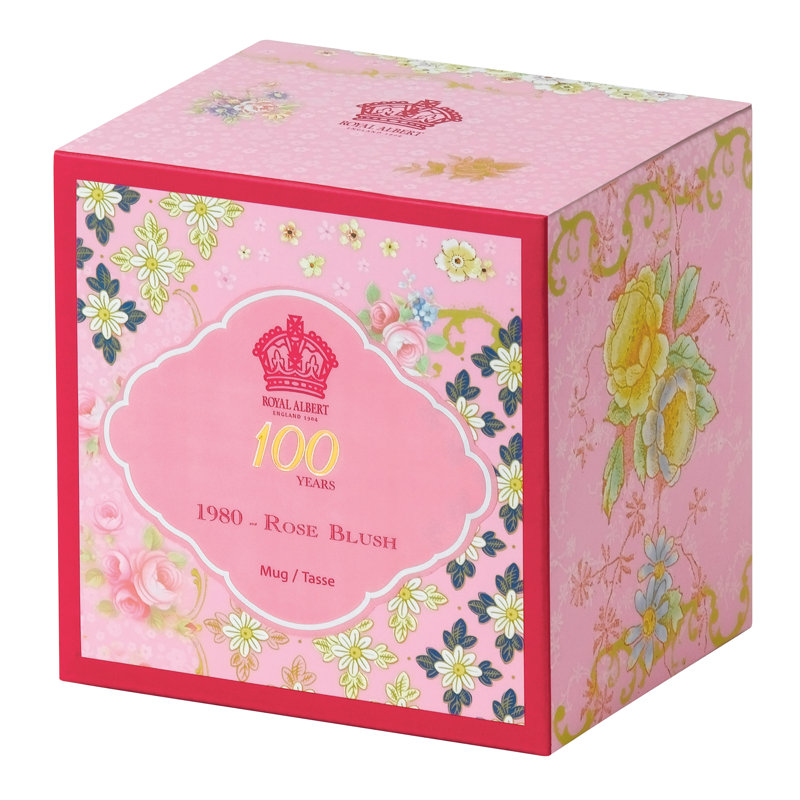 Grande tasse 13,5 oz 100 ans Royal Albert Rose Blush 1980