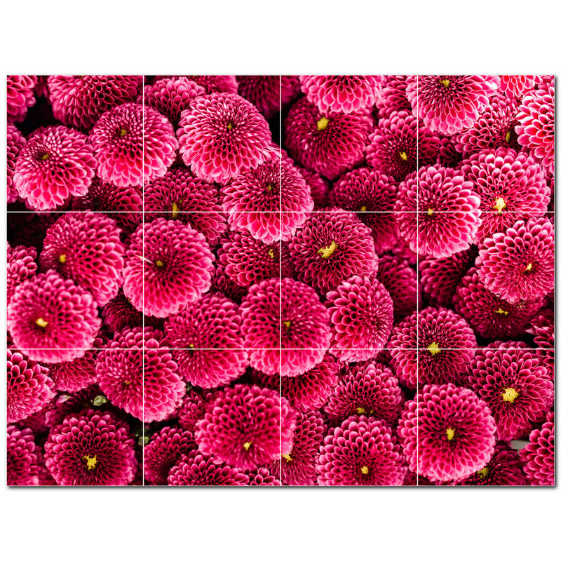Murale décorative en céramique 4,25 po x 4,25 po