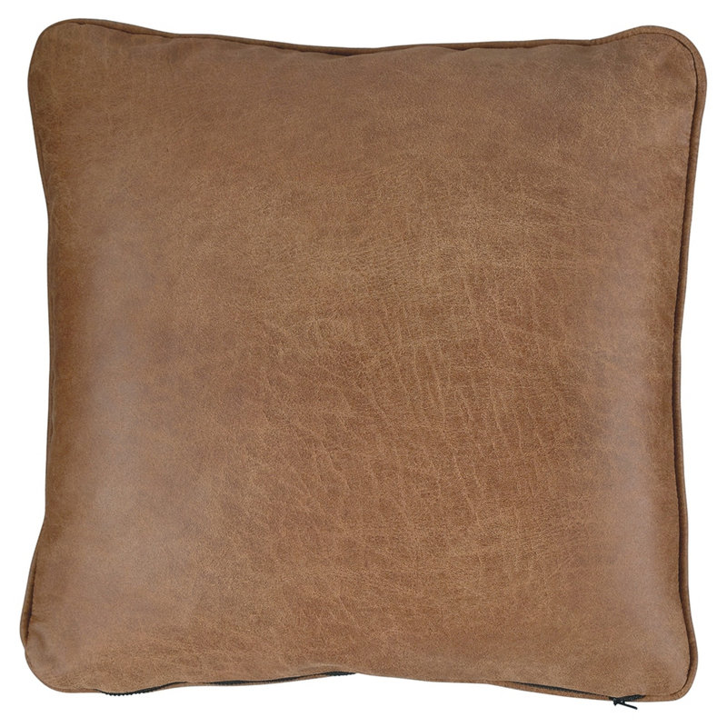 Housse et insert de coussin carré en similicuir