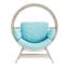 Fauteuil pour patio en osier avec coussin-1781158591