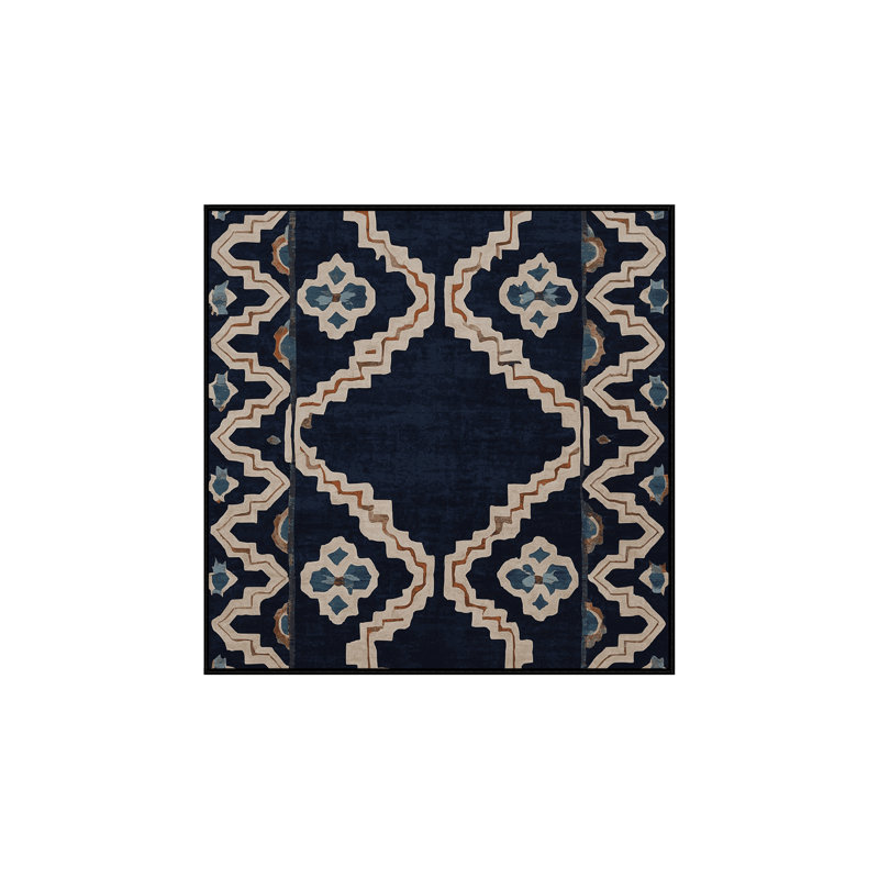 Tapis gris lavable à la machine, Carré 6 pi