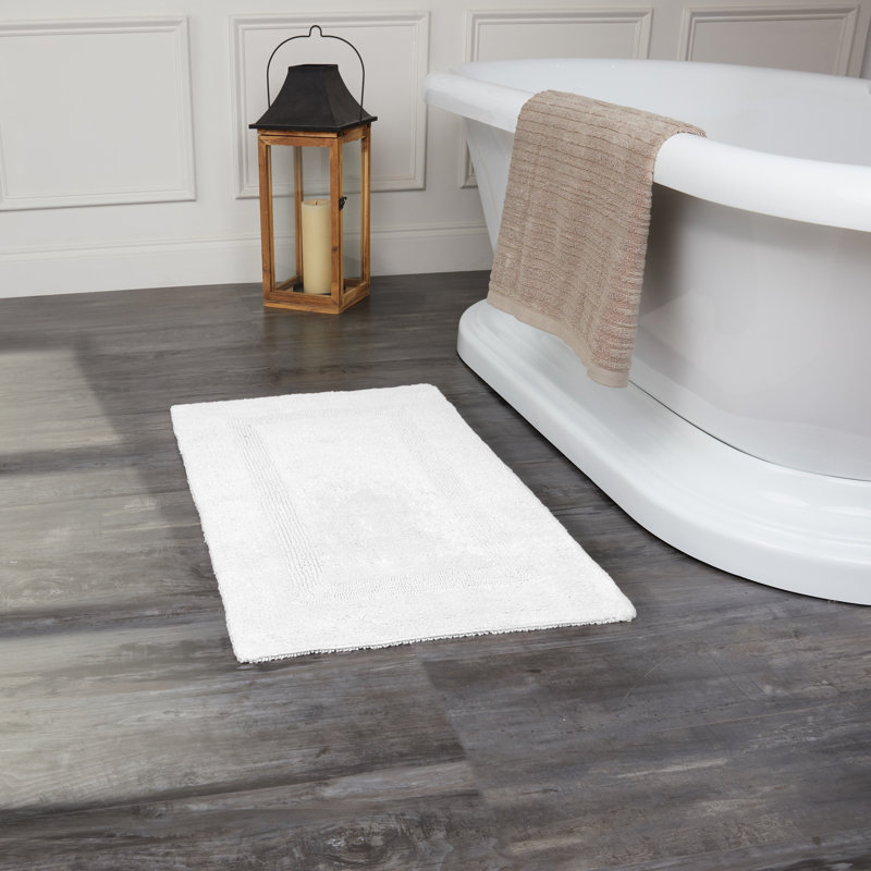 Tapis pour salle de bain Edilio, Blanc, L 20 po x L 32 po