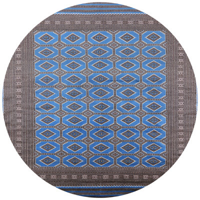 Tapis bleu / gris Caruthersville