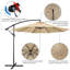 Parasol de patio décalé 10 pi avec manivelle et base transversale