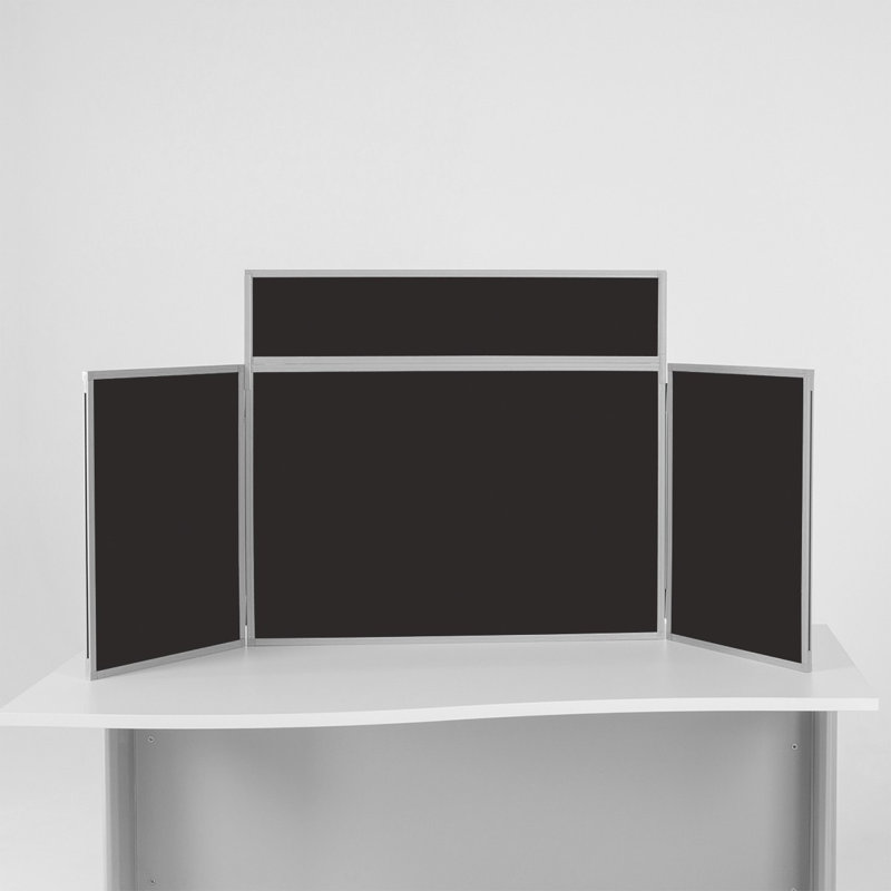 Free-Standing Reversible Bulletin Board 80cm H x 180cm W, Black