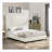 Queen Size White Boucle Upholstered Platform Bed