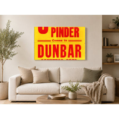 Circus Pinder Dunbar 1960s - Vintage Circus Advertising Poster Canvas Wall Art - Canvas Wall Art
